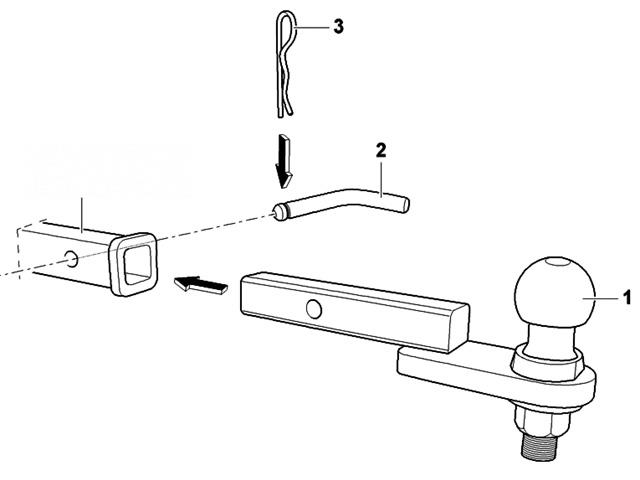 Trailer Hitch Ball And Ball Mount 5N0-092-730 - View 2
