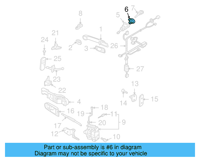 Lock Cylinder Cap (Unpainted) 1c0837879gru - View 4