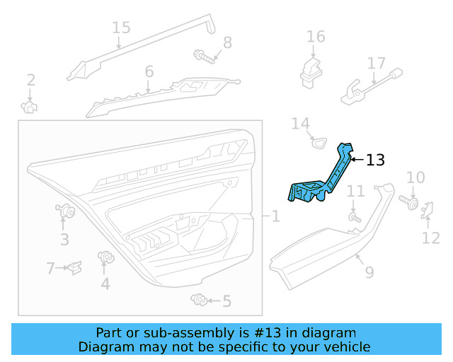 Door Trim Panel Bolt N-911-914-01 - View 14