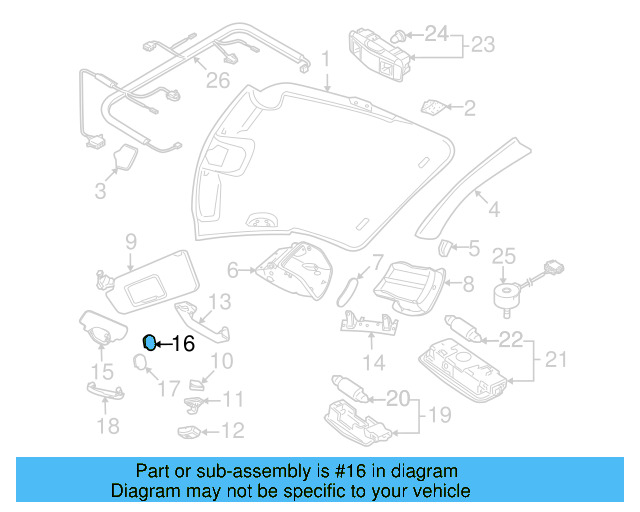 Sunshade Cap 1C0-857-621-B-Y20