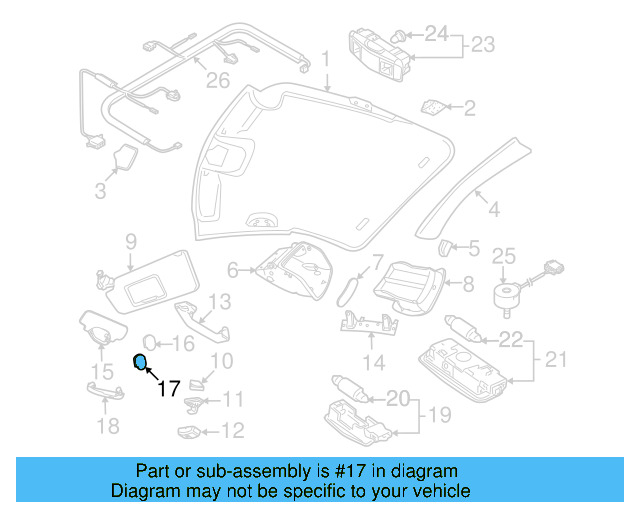Sunshade Cap 1C0-857-621-C-Y20 - View 2