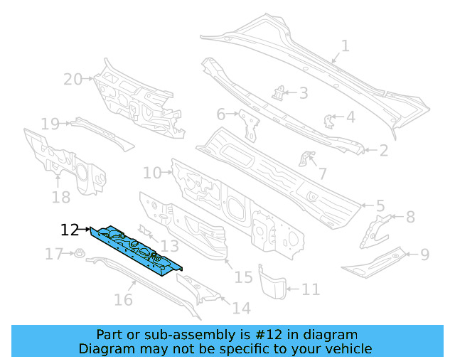Center Plate 5Q0-805-277 - View 4