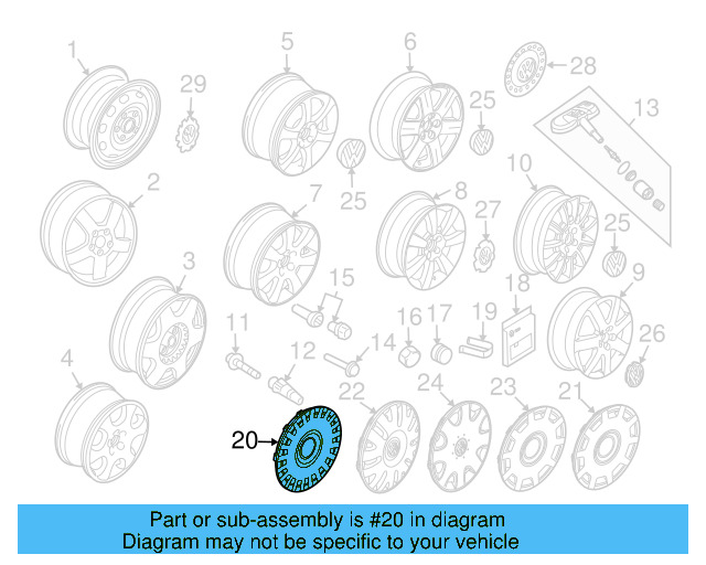 Wheel Cover 1C0-601-147-E-HRN - View 4