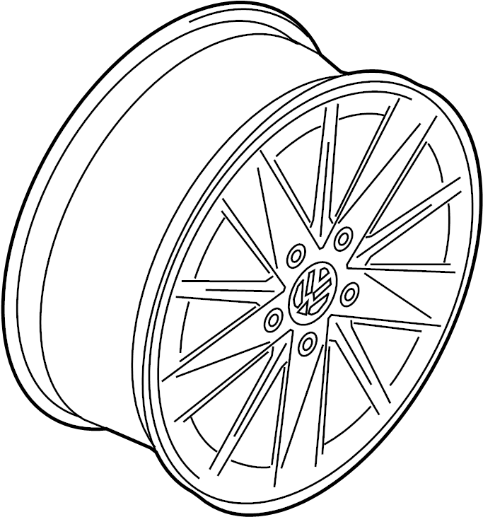 Wheel, Alloy 5G0-601-025-BA-8Z8 - View 3