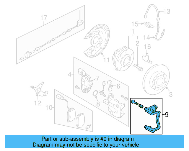 Caliper Mount 1Q0-615-426-A - View 5