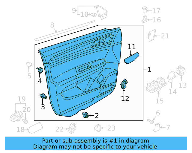 Door Trim Panel 3CN-867-011-D-HSJ - View 6