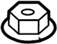 Outer Tie Rod Castle Nut WHT-000-785 - View 2