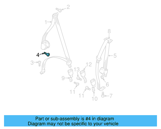 Front Belt Assembly Mount Bolt WHT-005-803 - View 23