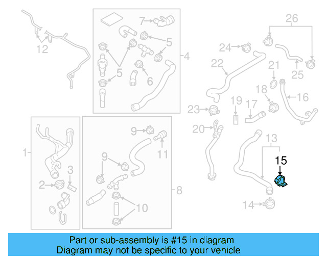 Lower Hose Holder 1K0-121-093-B - View 21