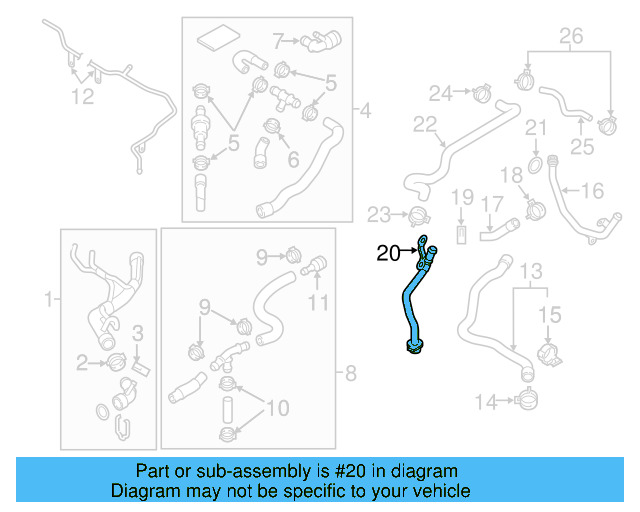 Engine Coolant Pipe 07K-121-065-P - View 12