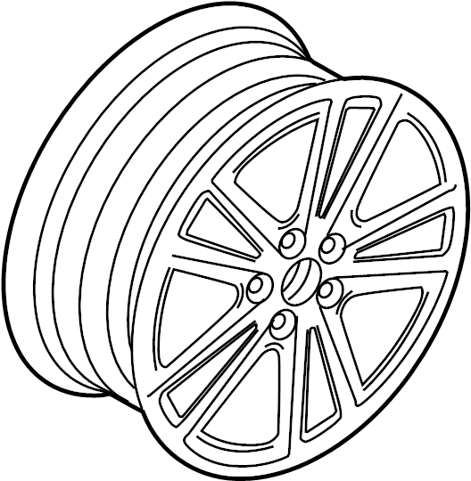 Wheel, Alloy 1K0-601-025-AG-AX1 - View 3