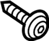 Bumper Cover Support Rail Bolt WHT-003-954