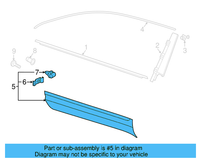 Lower Molding 3CN-854-940-D-RYP - View 5