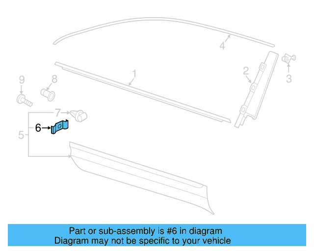Lower Molding Nut WHT-007-928-A - View 4