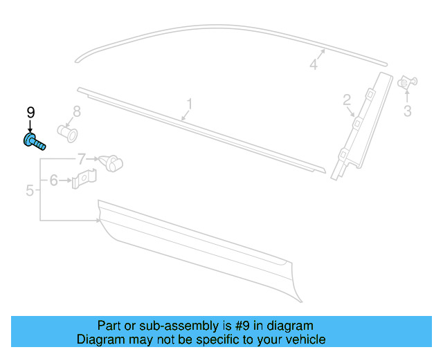 Lower Molding Bolt WHT-005-348 - View 6