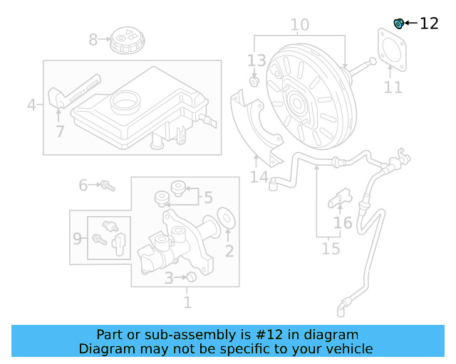 Power Brake Booster Nut N-907-611-03 - View 22
