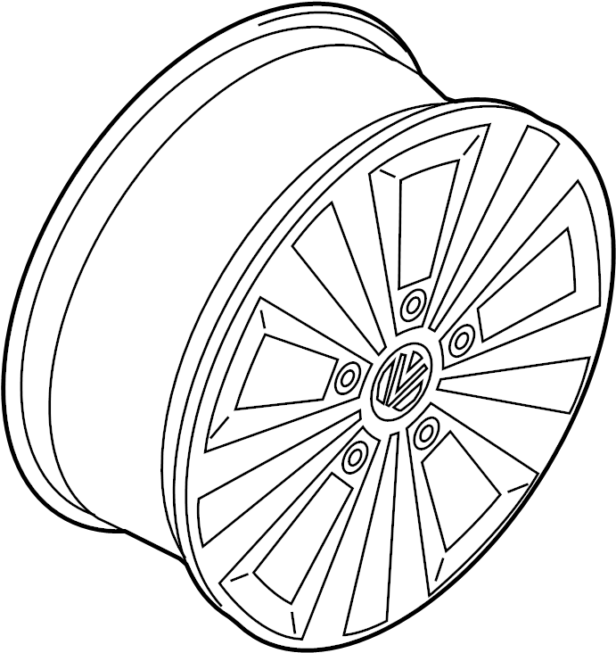 Wheel, Alloy 5G0-601-025-L-8Z8 - View 3