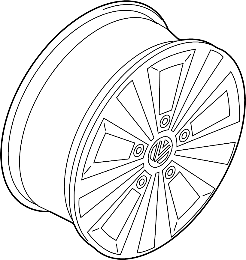 Wheel, Alloy 5G0-601-025-L-8Z8 - View 4