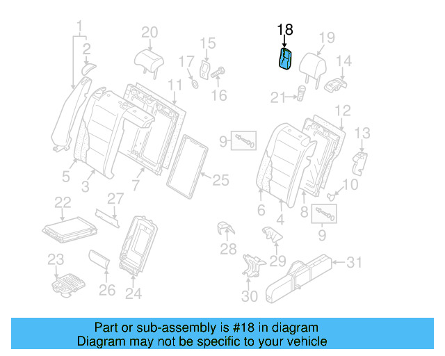 Bracket Cap 8E9-887-301-B-4PK