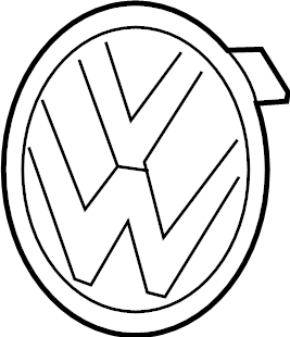 Grille Emblem 7P6-853-601-D-FOD