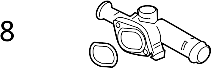 Engine Coolant Outlet Gasket 037-121-688 - View 17