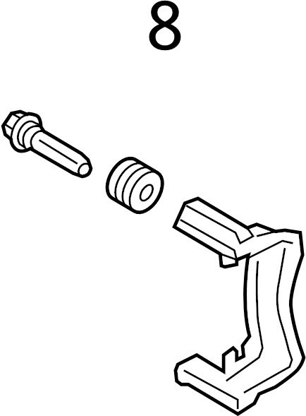 Caliper Mount Bushing Kit 5K0-698-470 - View 19