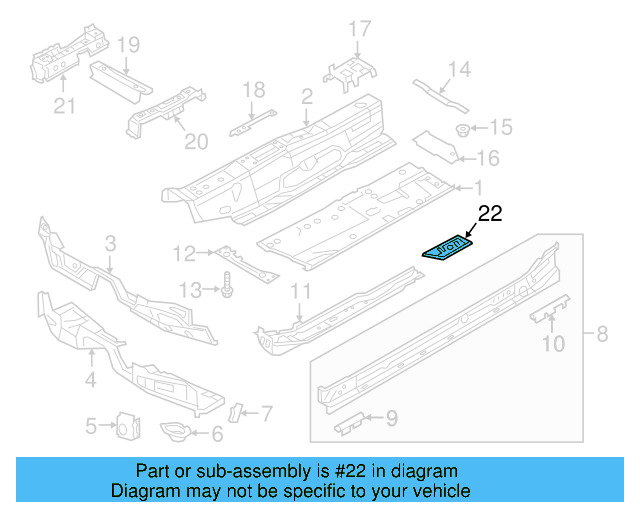 Floor Reinforced 5Q0-803-075 - View 23