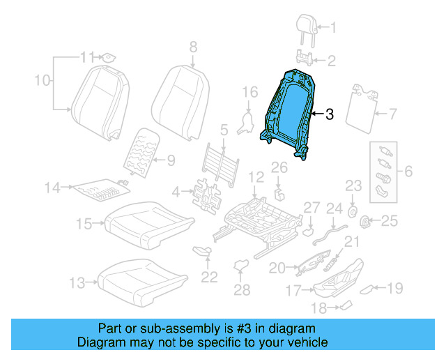Seat Back Frame 3QF-881-046-F - View 6