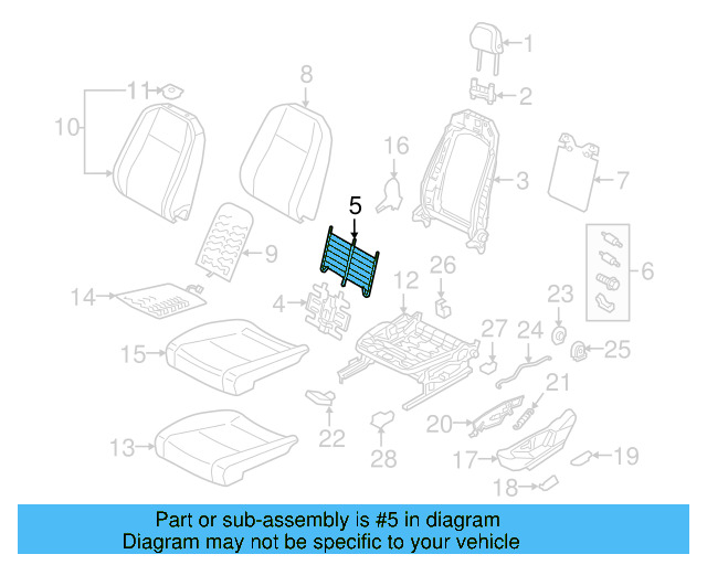 Support Spring 5Q0-881-703-A - View 10