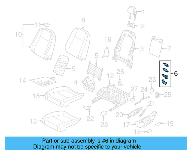 Support Spring Hardware Kit 5QN-898-955 - View 11