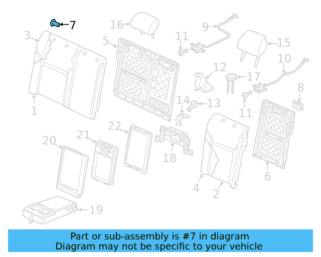 Seat Back Frame Grommet 5Q0-885-678-B-9B9 - View 8