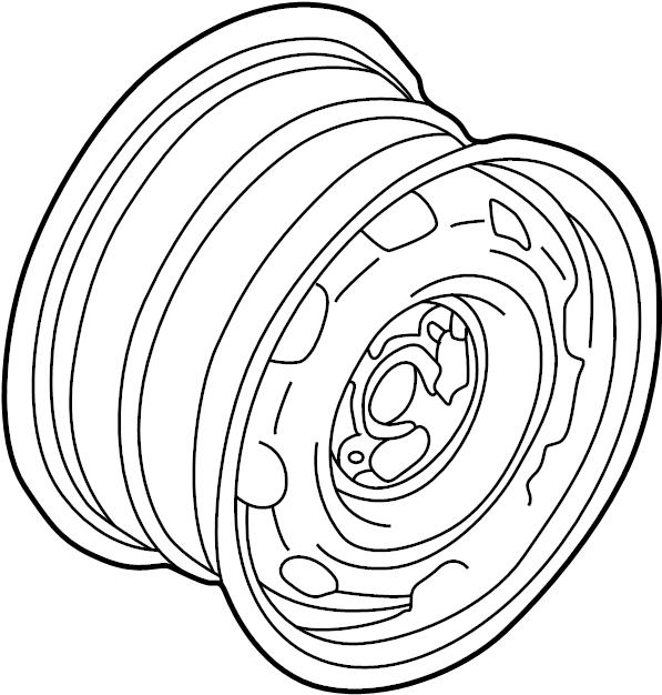 Wheel, Steel 1H0-601-027-A-03C - View 2