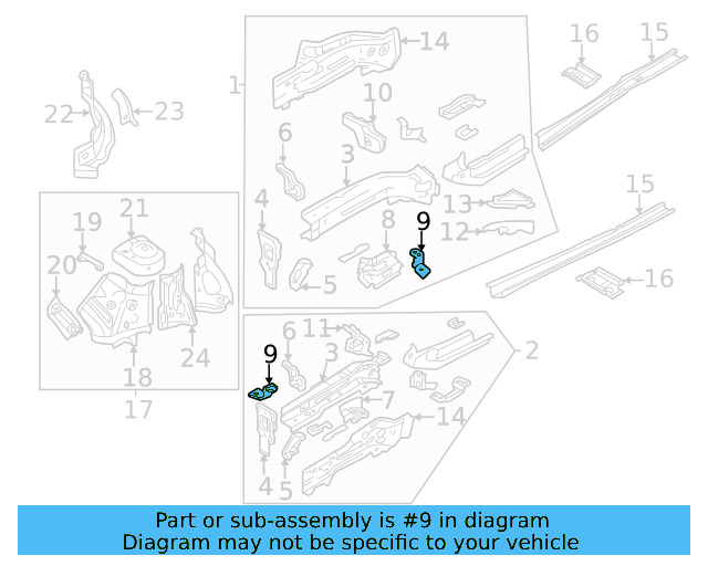 Headlamp Bracket 3QF-804-594 - View 5