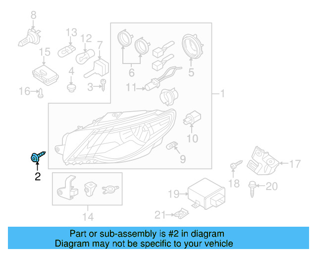 Headlamp Assembly Bolt N-910-953-01 - View 32