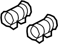 Rear Muffler Clamp 1K0-253-141-P - View 3