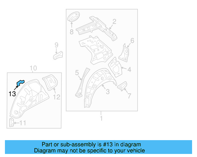 Inner Wheelhouse Adapter 5Q0-802-398 - View 19