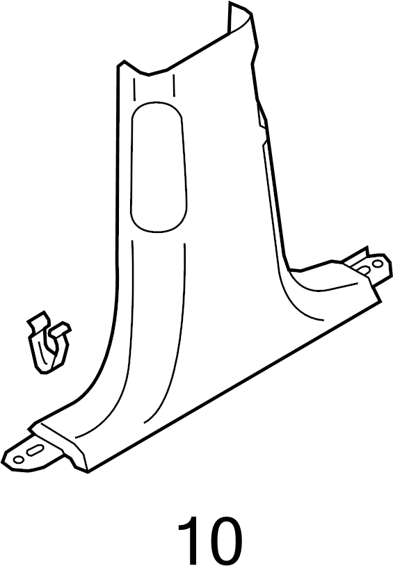 Lower Center Pillar Trim Clamp 1C0-867-388 - View 43