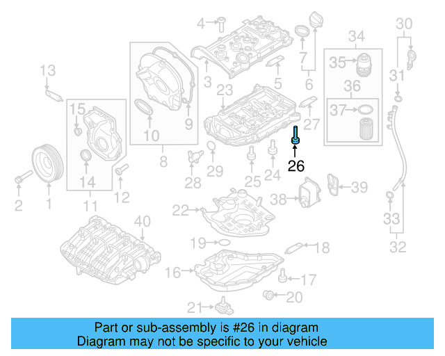 Upper Oil Pan Bolt N-912-112-01 - View 14
