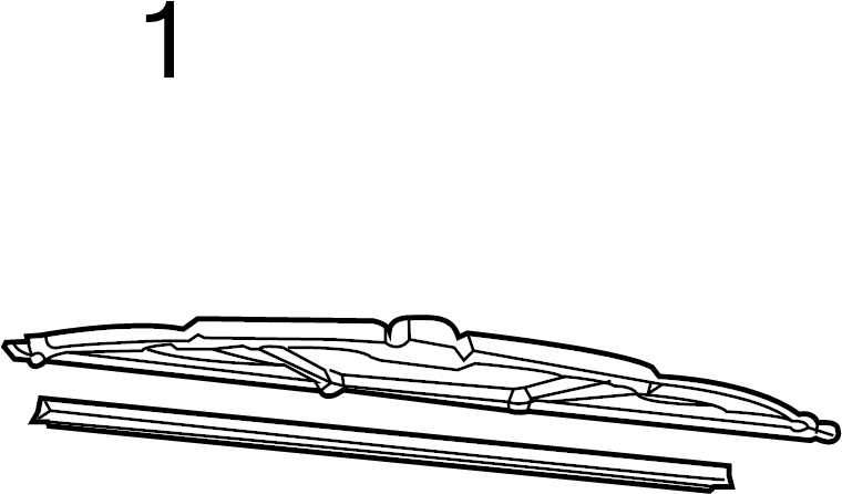 Back Glass Wiper Blade Refill 895-955-429-A