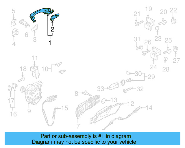 Handle, Outside 5GM-837-206-B-GRU - View 11
