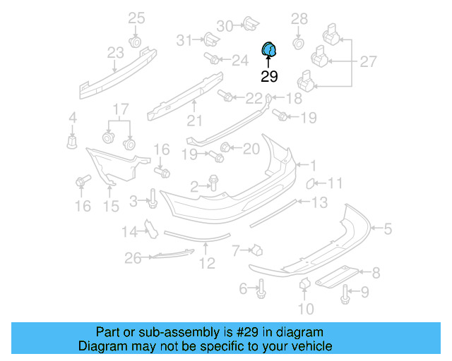 Retaining Bracket 3C8-919-503 - View 3
