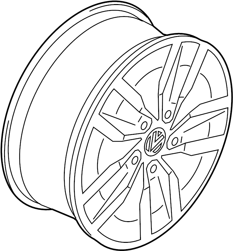 Wheel, Alloy 5G0-601-025-BT-FZZ - View 7