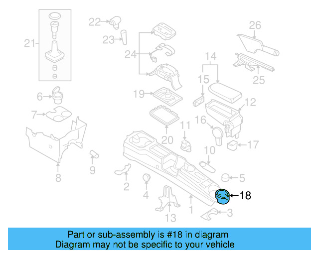 Park Brake Handle Cover 1C0-711-461-J-THK - View 6