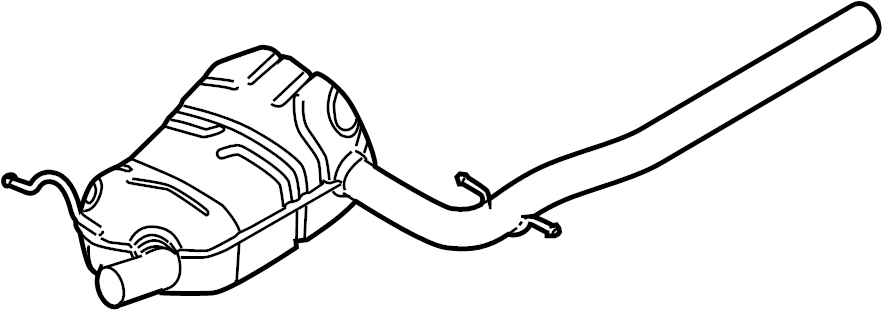 Muffler & Pipe 1K0-253-209-BK - View 3