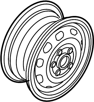 Wheel, Steel 1J0-601-027-AJ-03C - View 19