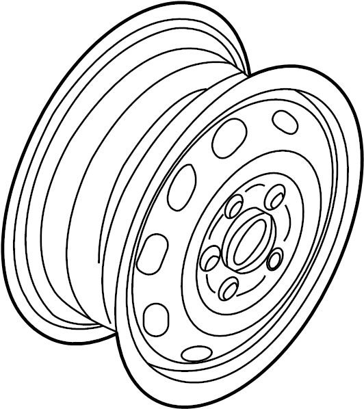 Wheel, Steel 1J0-601-027-AJ-03C - View 3