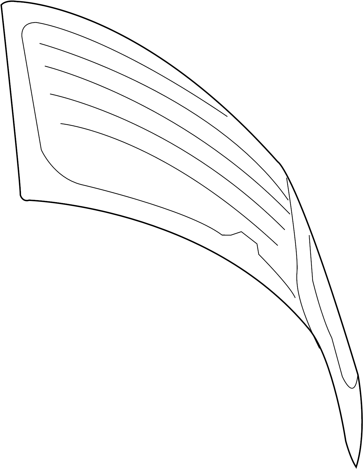 Lift Gate Glass 5G6-845-051-BJ-NVB - View 3