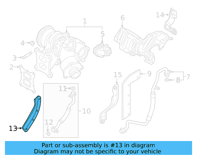 Turbocharger Mount Heat Shield 06K-129-597-C - View 10