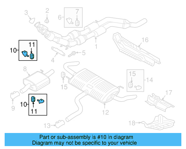Exhaust System Hanger Bracket 3QF-253-144-A - View 8