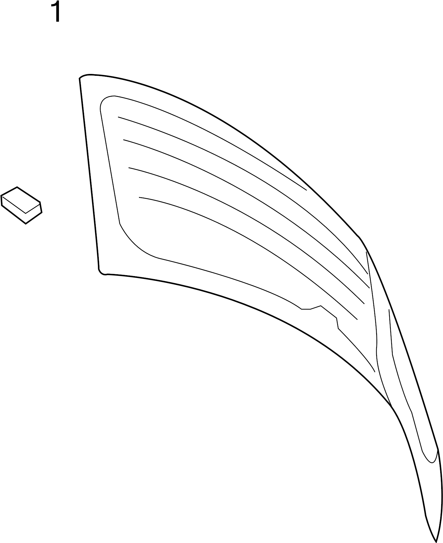 Lift Gate Glass Bumper 1T0-845-237 - View 3